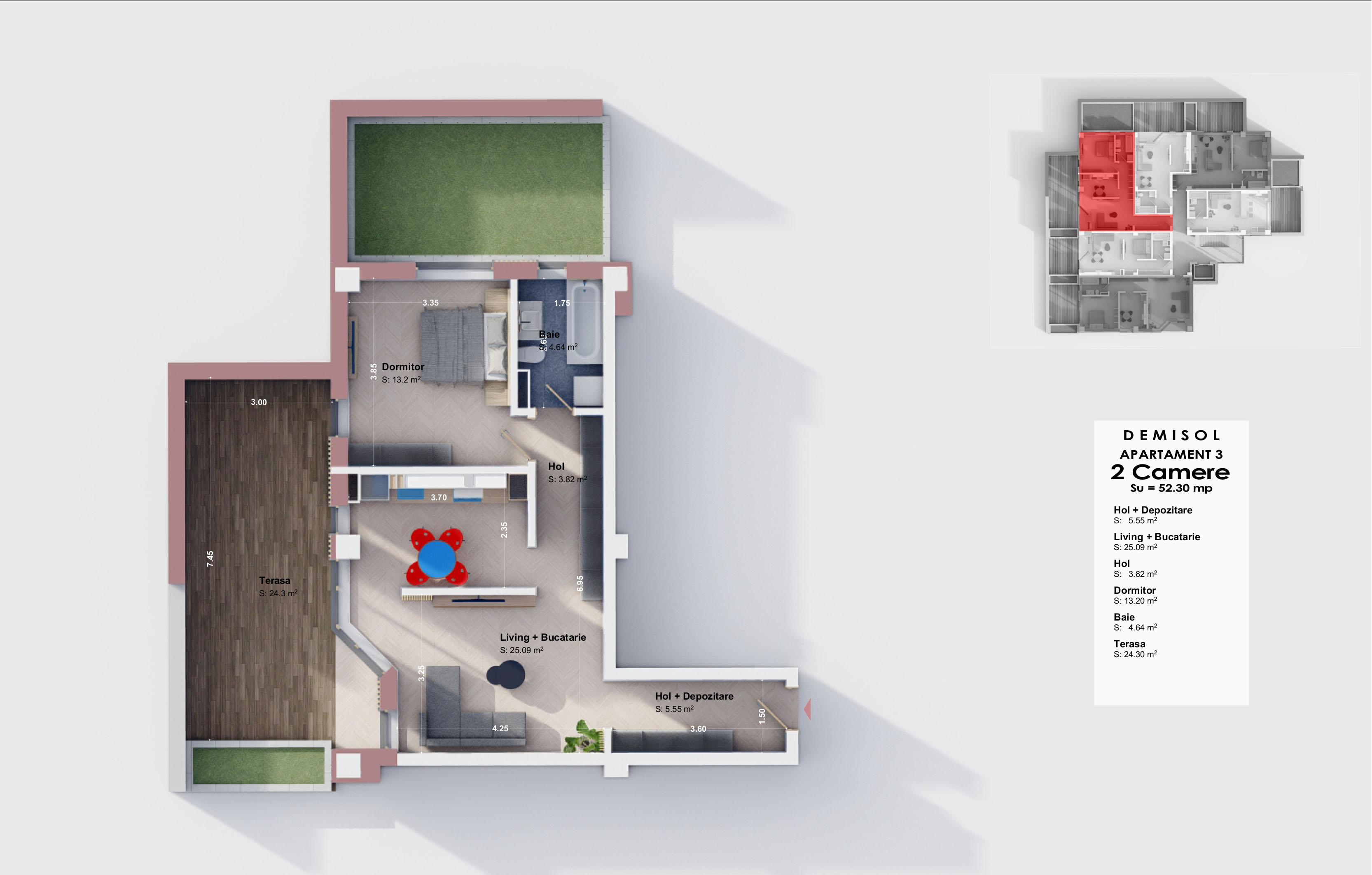 Apartament 3 - Demisol